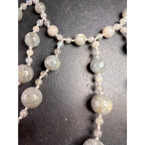 NEW labradorite bib statement necklace with sterling silver clasp - Picture 3 of 15